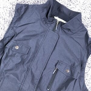 Orvis Vest Mens XL Blue Nylon Passport Travel Utility Pockets Windbreaker